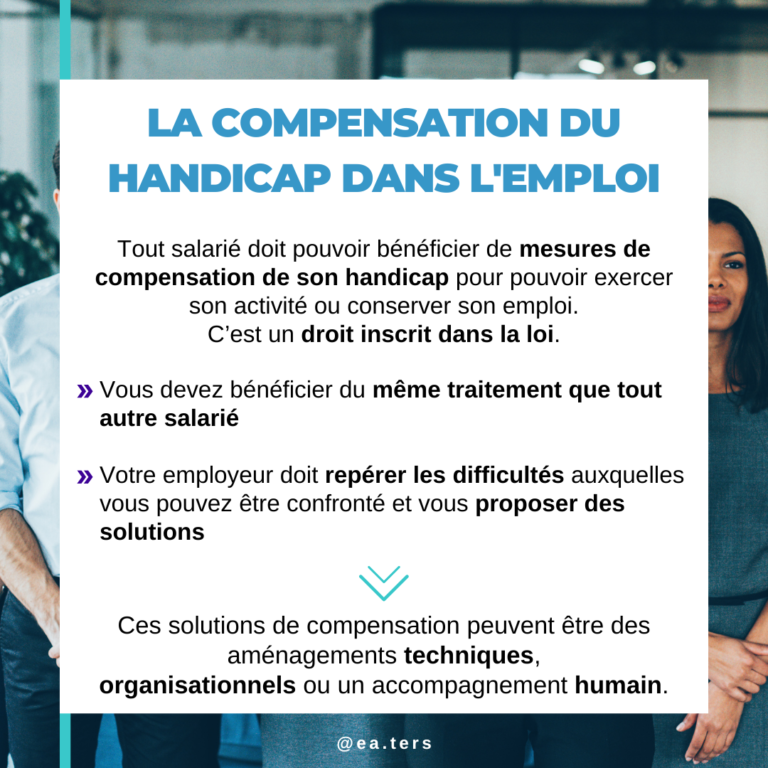 Le handicap dans le travail : les compensations